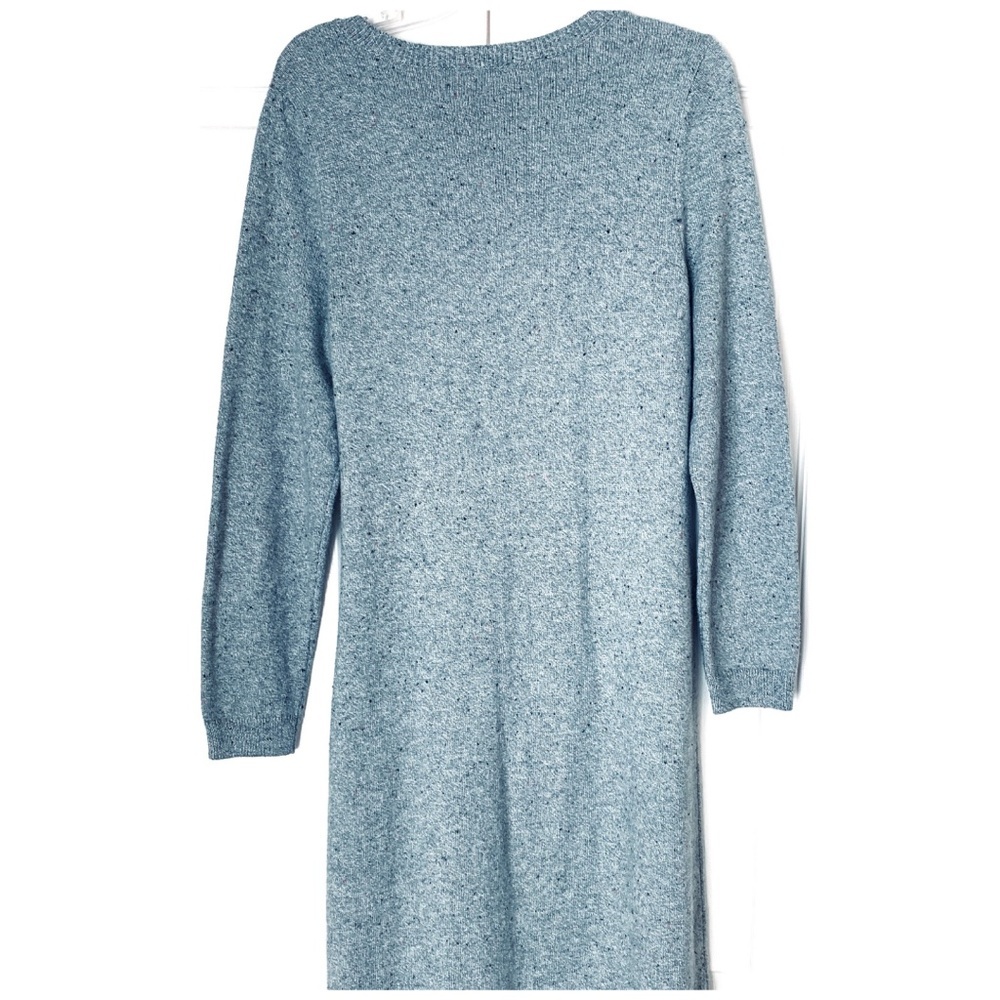 POSH PARTY SPECIAL TALBOT Grey Tweed Side Tie Sweater Dress - Picture 10 of 15